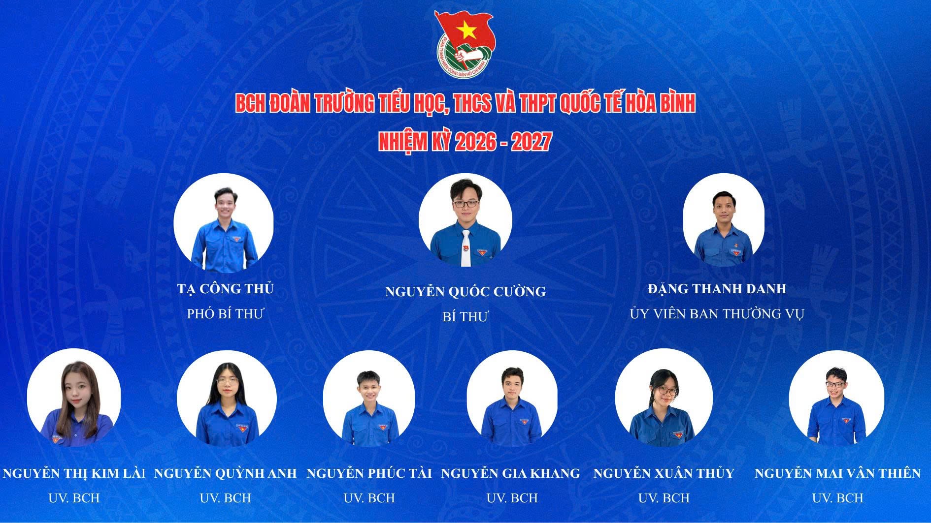 ĐẠI HỘI ĐOÀN TRƯỜNG QUỐC TẾ HÒA BÌNH, NHIỆM KỲ 2026 – 2027 THÀNH CÔNG TỐT ĐẸP