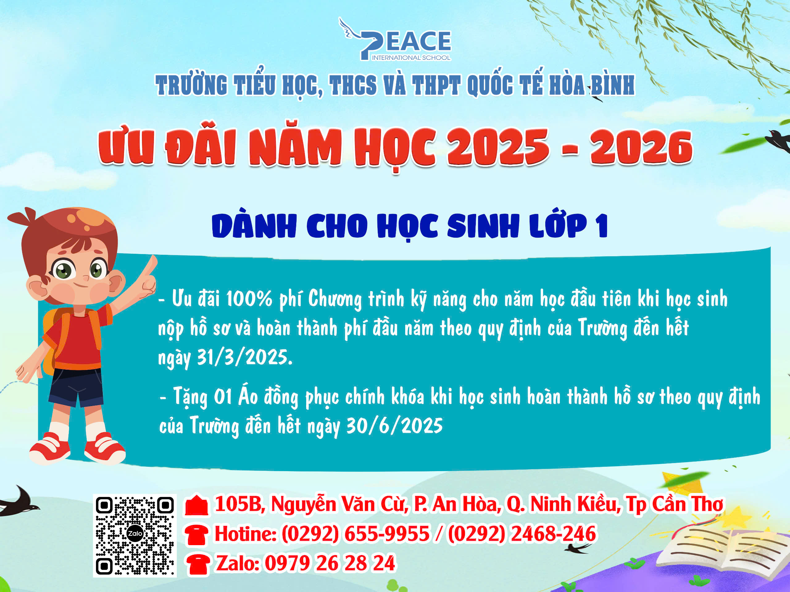 uu dai nam hoc 2025 2026 hoc sinh lop 1